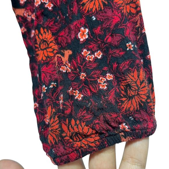 Old Navy Women’s Floral Boho Peasant Blouse M | Long Sleeve Tassel Top - Picture 6 of 14